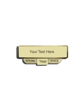 Gold Finish Engraved Name Plate Badge